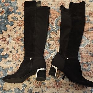Knee-high DKNY Black Boots Size 9.5